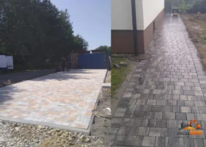 Elegancki podjazd brukowany kostką betonową, rybnik I MoszBruk