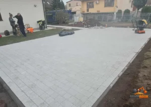 Elegancki podjazd brukowany kostką betonową, rybnik I MoszBruk